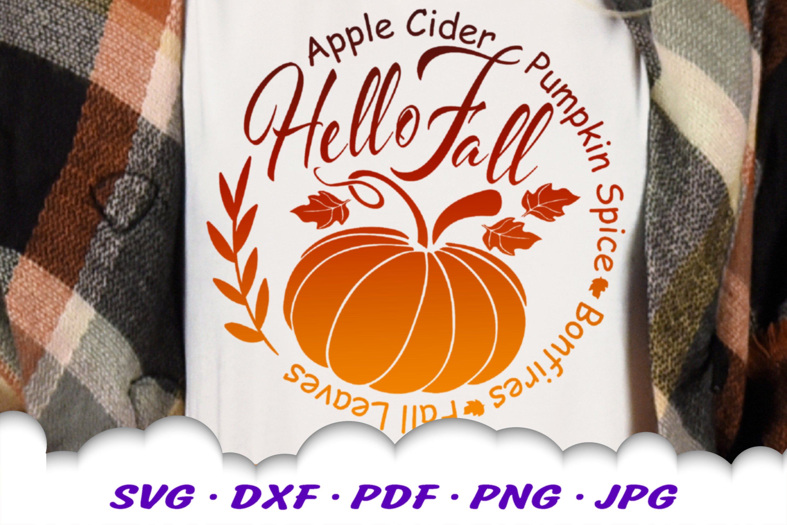 Hello Fall Pumpkin SVG