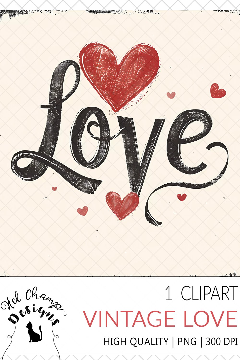 Love vintage tag transparent clipart