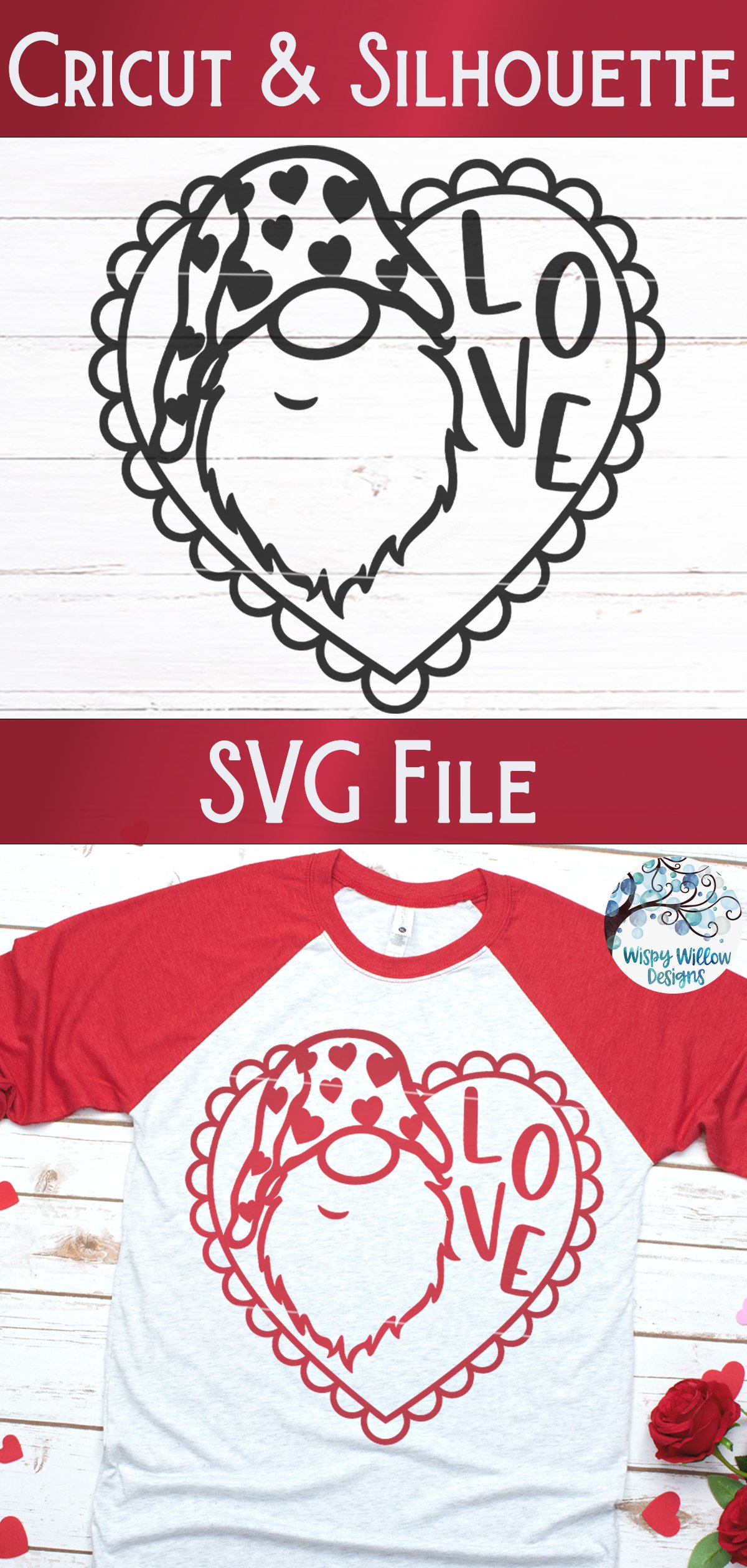 Love Gnome for Valentine's Day SVG