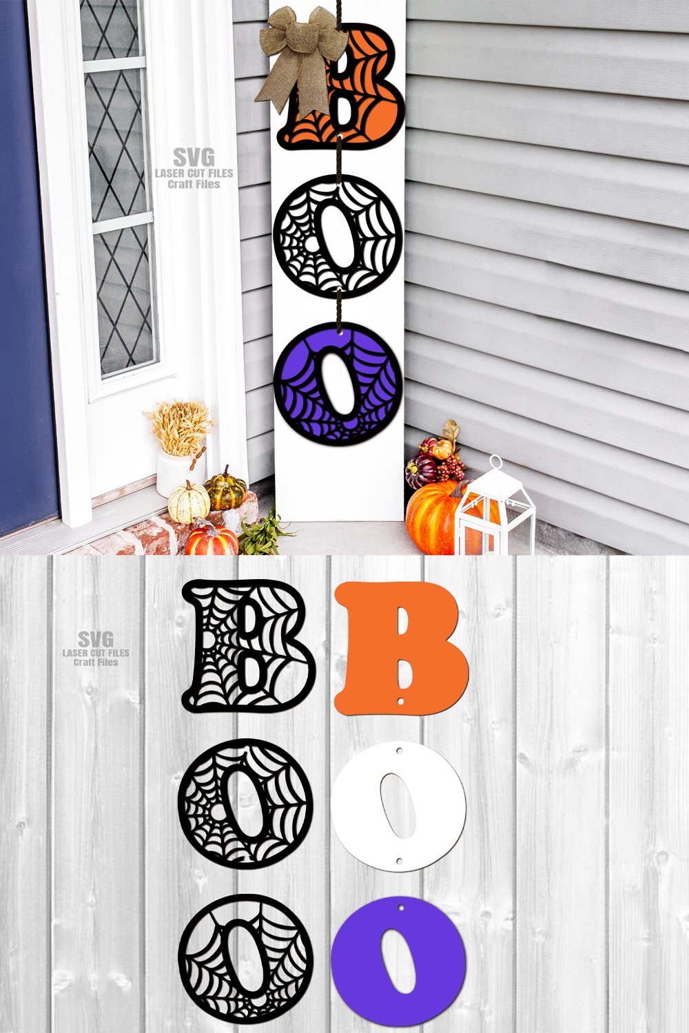 Halloween Porch Sign SVG Laser Cut Files | Boo SVG