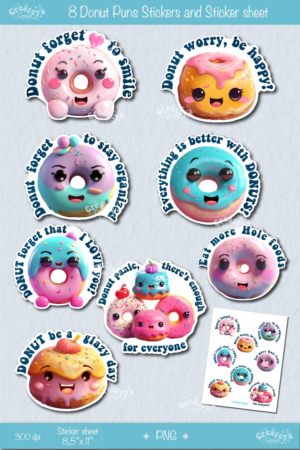 Silly Sticker Ideas Funny Stickers Bundle| Motivational Kawaii Stickers bundle