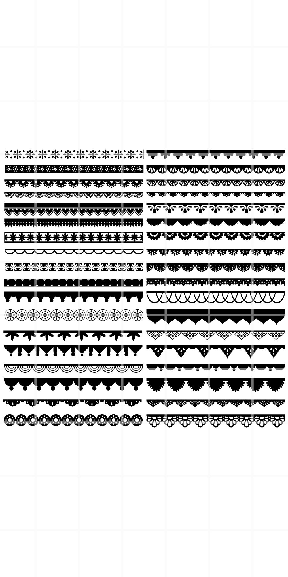 Trim Svg Seamless lace trim SVG, png, cut file, clipart.