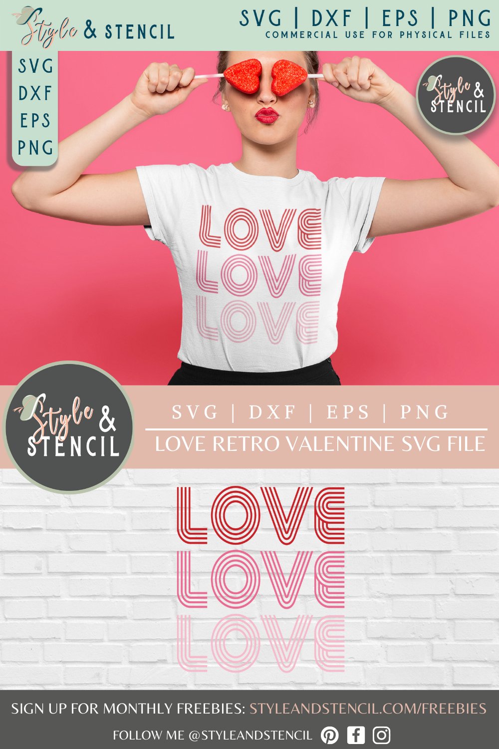 Love SVG for Retro Valentines Day Shirt