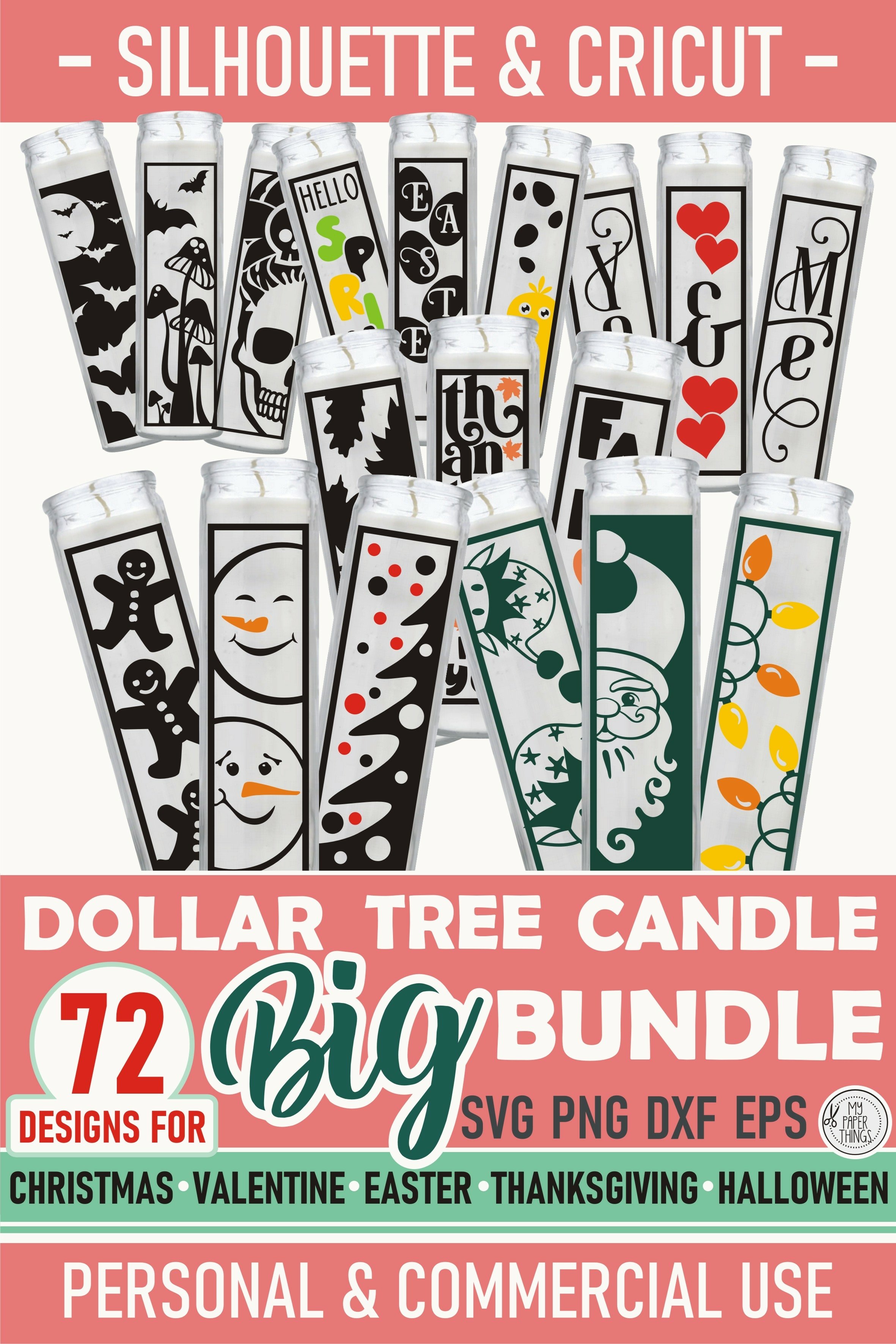 Dollar Tree Candle SVG Bundle