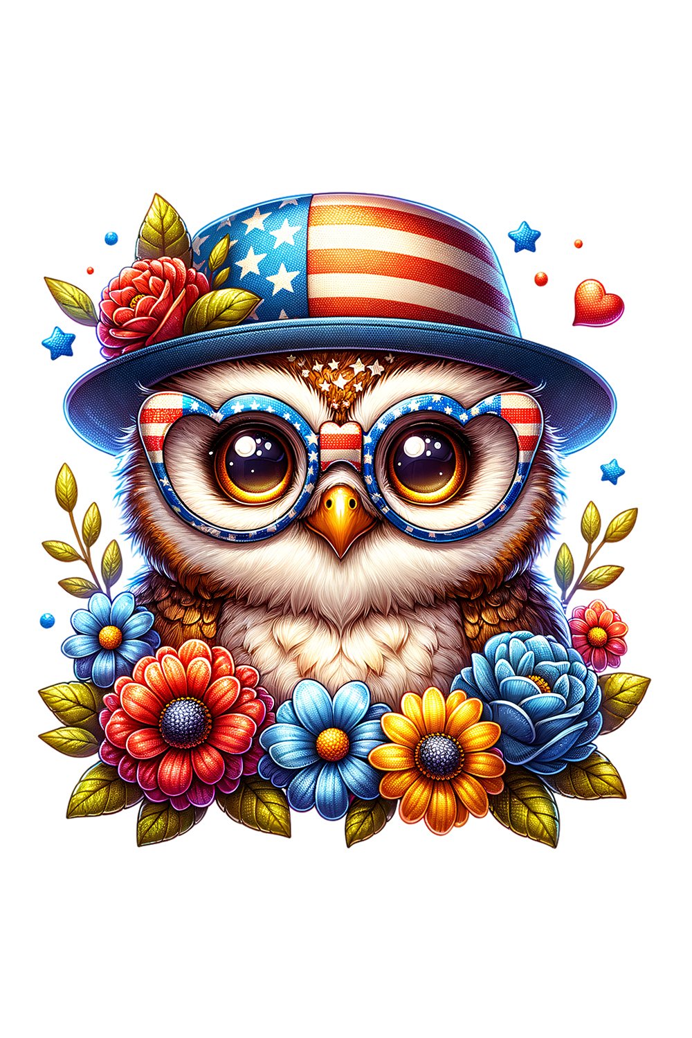 Owl Clipart, USA Flag, Patriotic Clipart, 4th of (3678802)