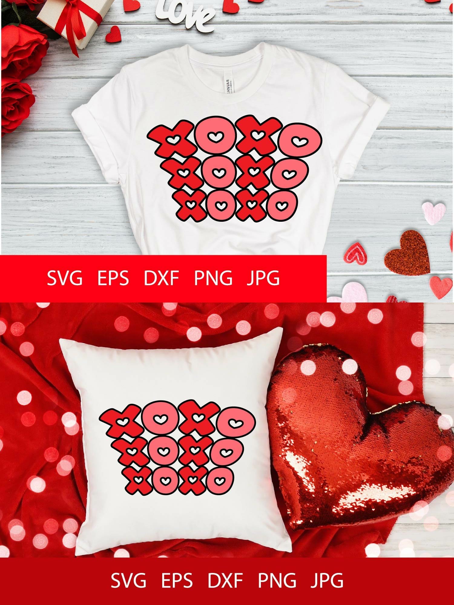 XOXO SVG PNG, Valentine Shirt Svg