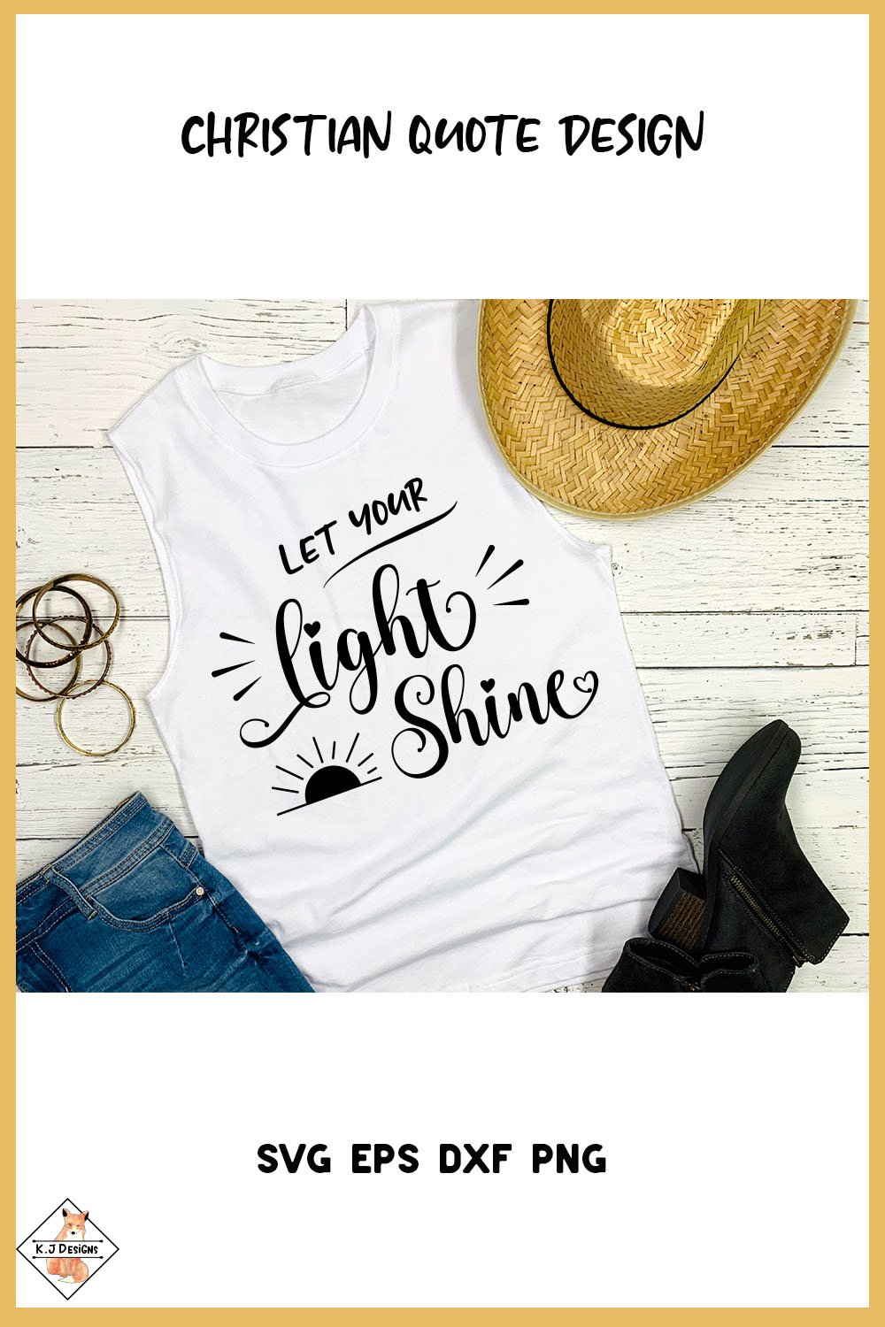 Let Your Light Shine | Christian Quote SVG