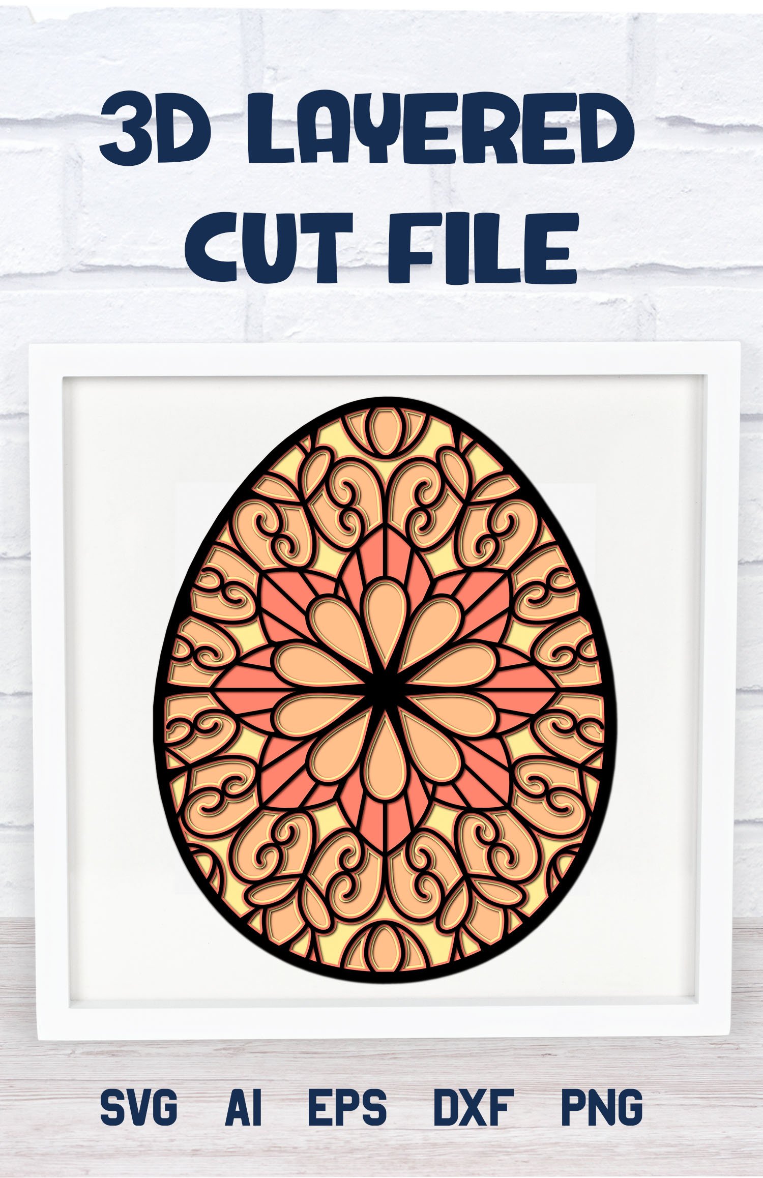 Easter Mandala SVG | 3d Layered Easter Egg SVG Design