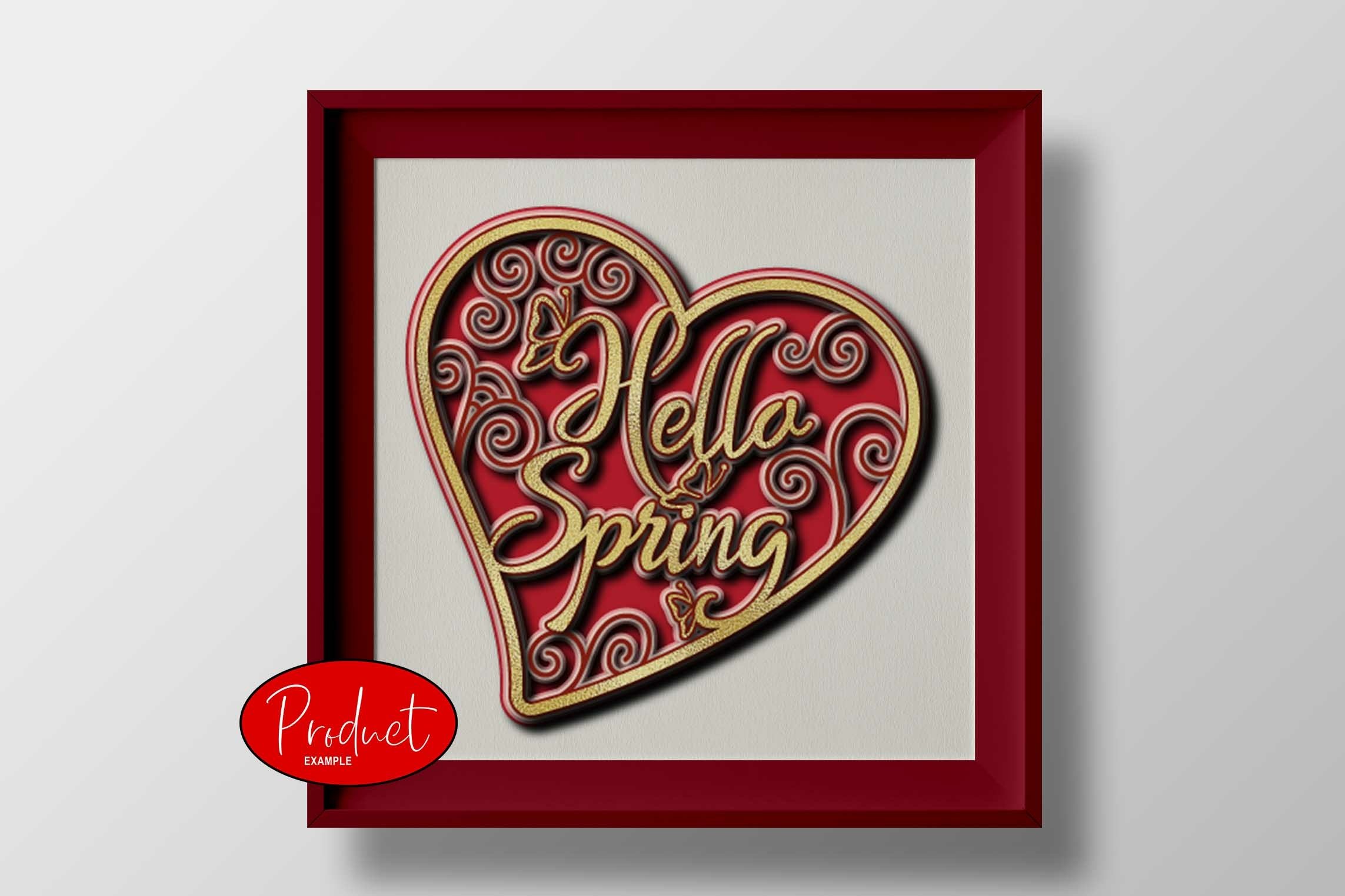 Hello Spring 3D layered cut file