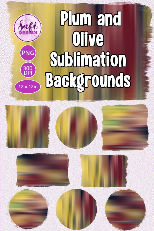 Plum and Olive Sublimation Backgrounds
