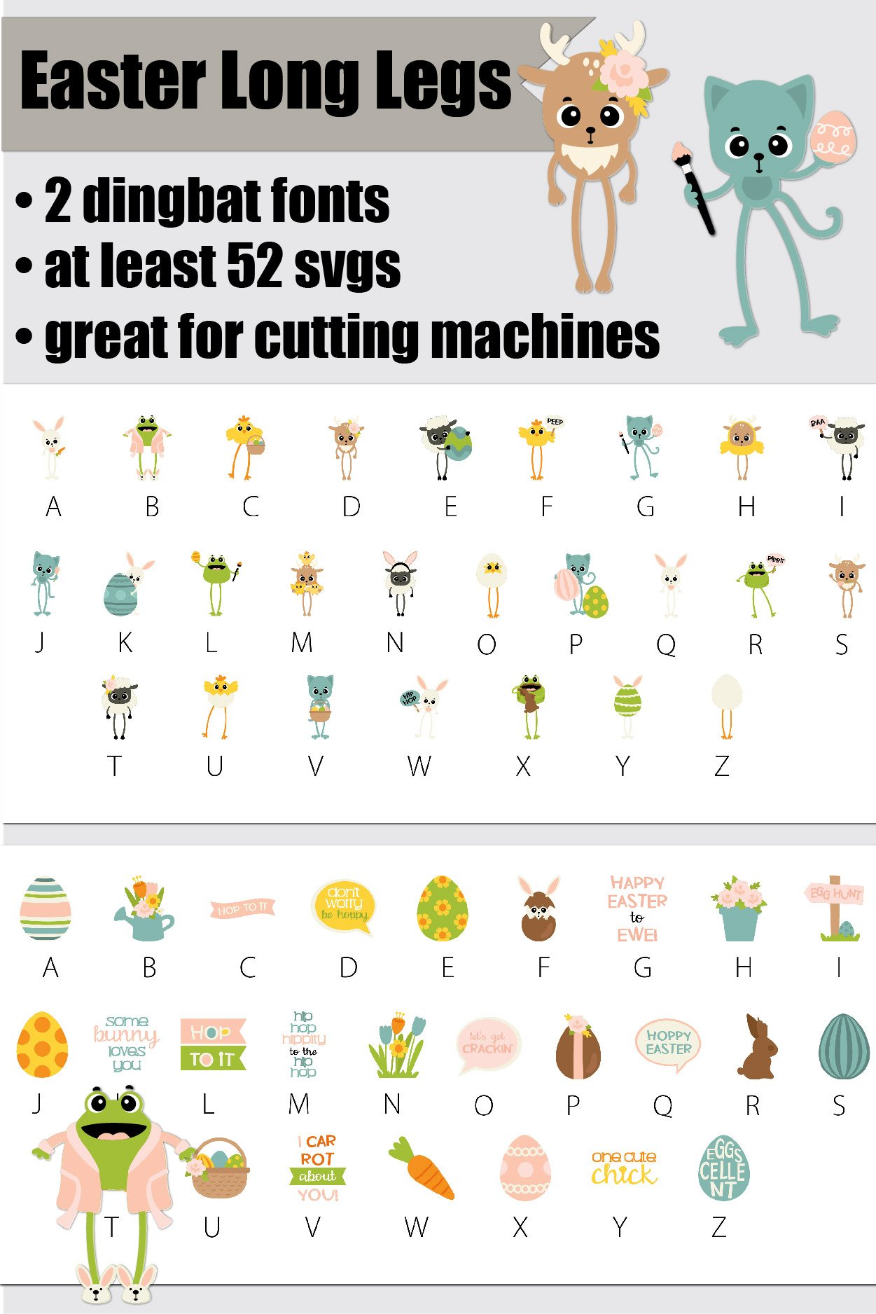 Easter Long Legs Color Dingbats