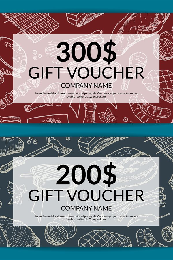 Vector discount for butchers shop