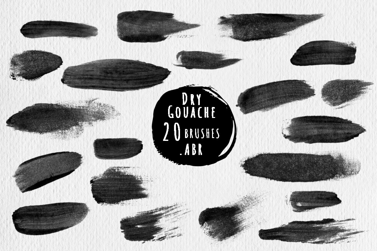 Dry gouache brushes for ProCreate .ABR