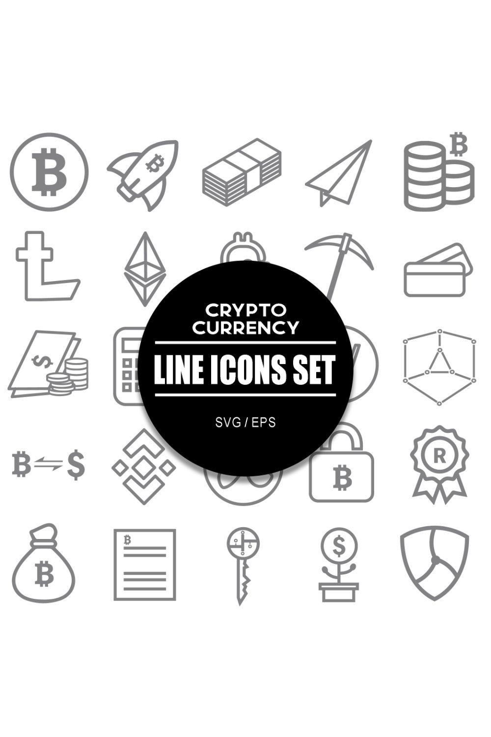 Crypto Currency Icon Set (2437262)