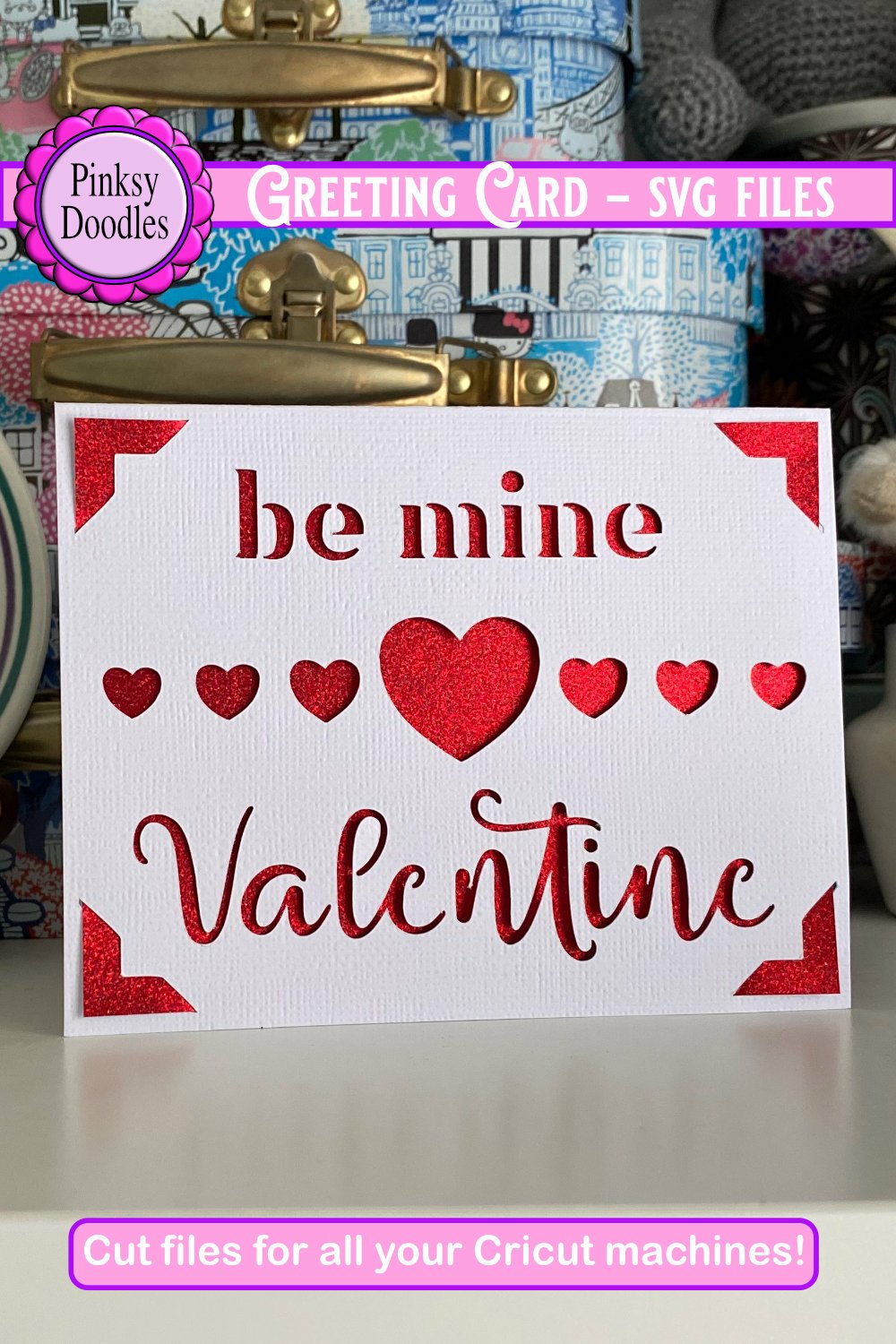 Valentines card paper cut svg cut files