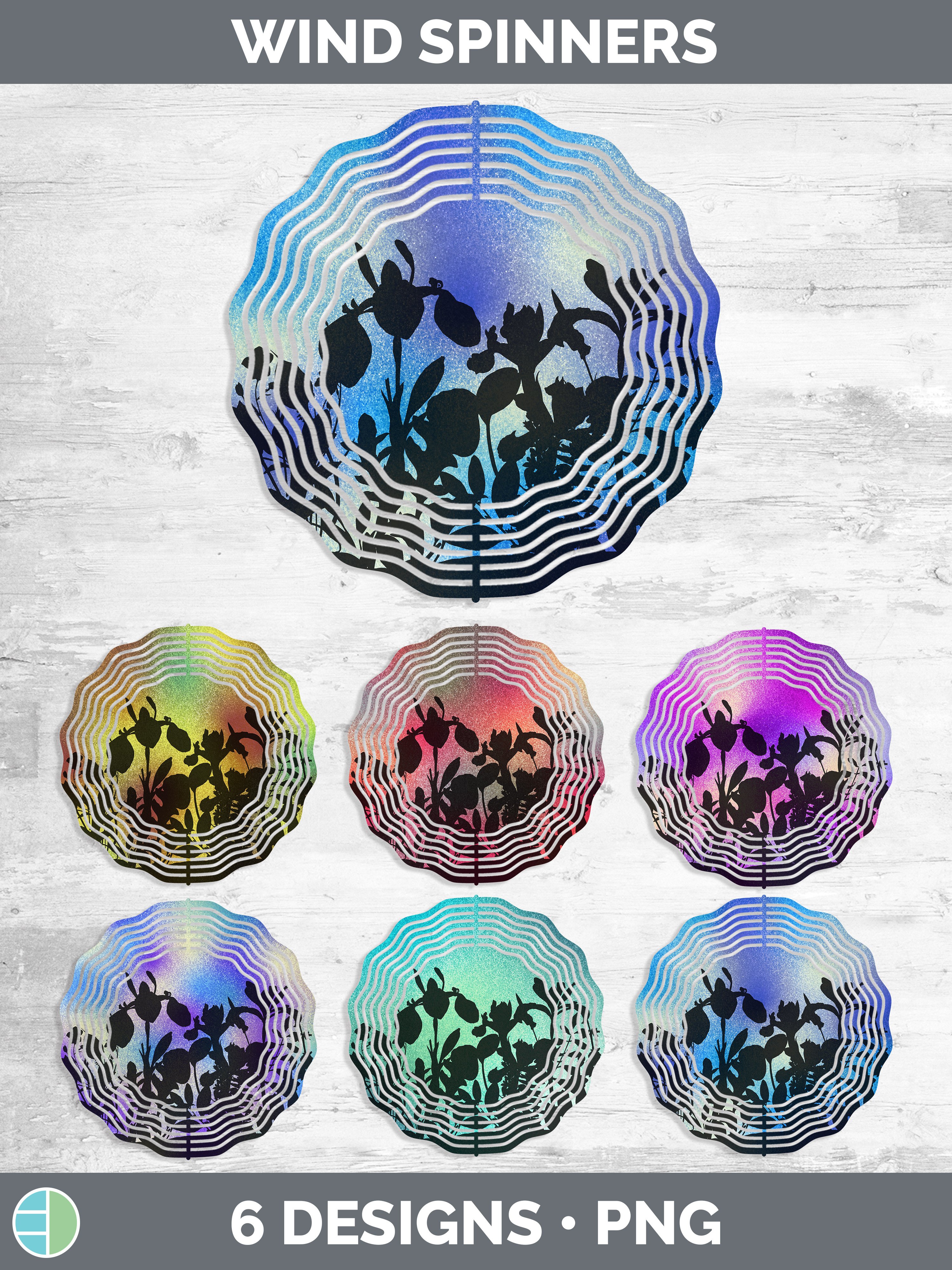 Botanical Wind Spinner | Sublimation Designs Bundle