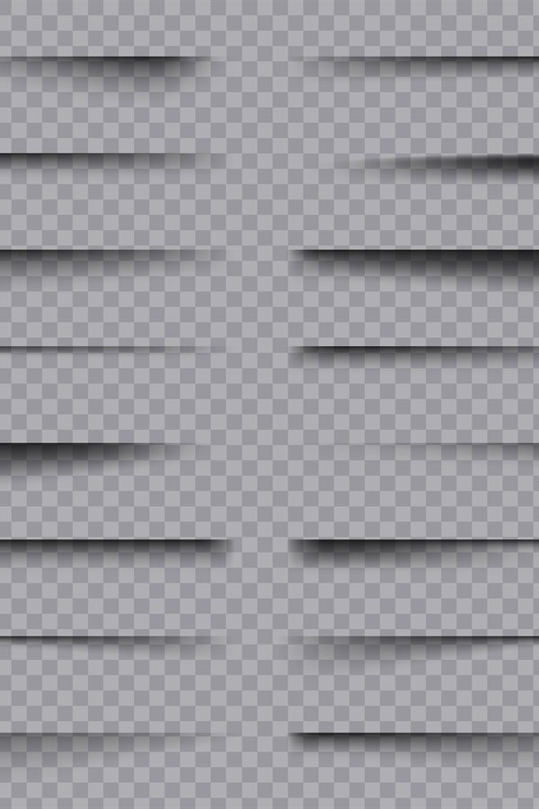 Soft shadows. Square overlay dividers decoration frame boxes