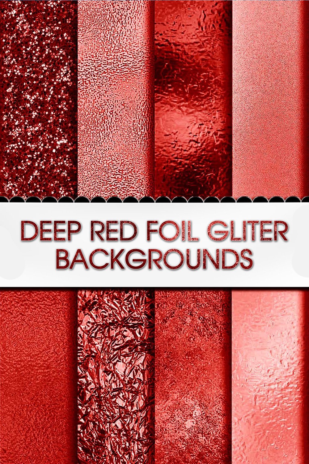 Crimson Deep Red Foil Glitter Seamless Digital Paper