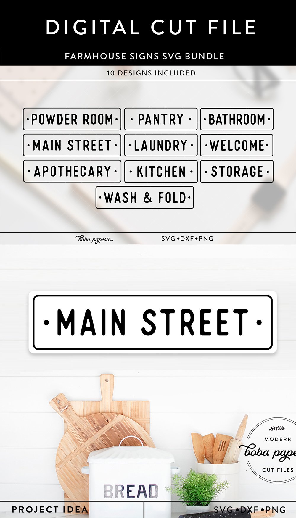 Farmhouse Sign Bundle | Rustic Home Decor SVG