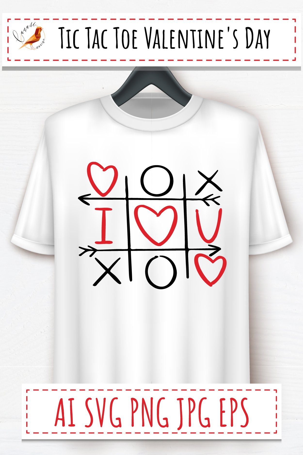 TIC TAC TOE Valentine's Day SVG (2388958)
