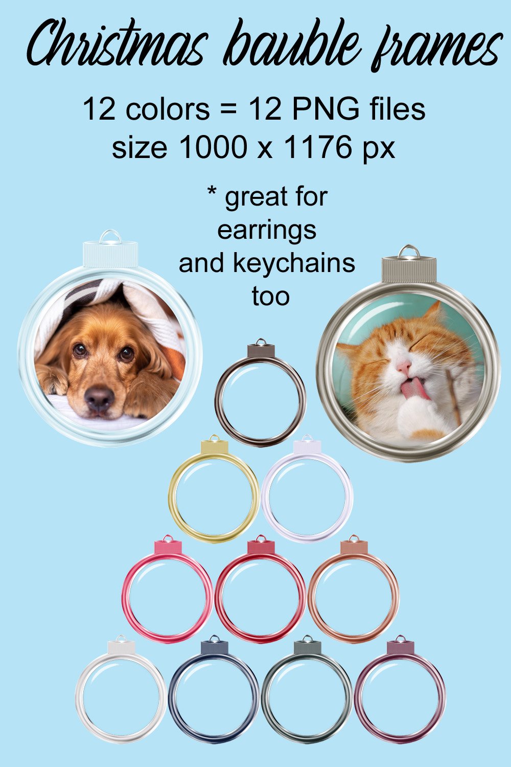 Christmas bauble frames