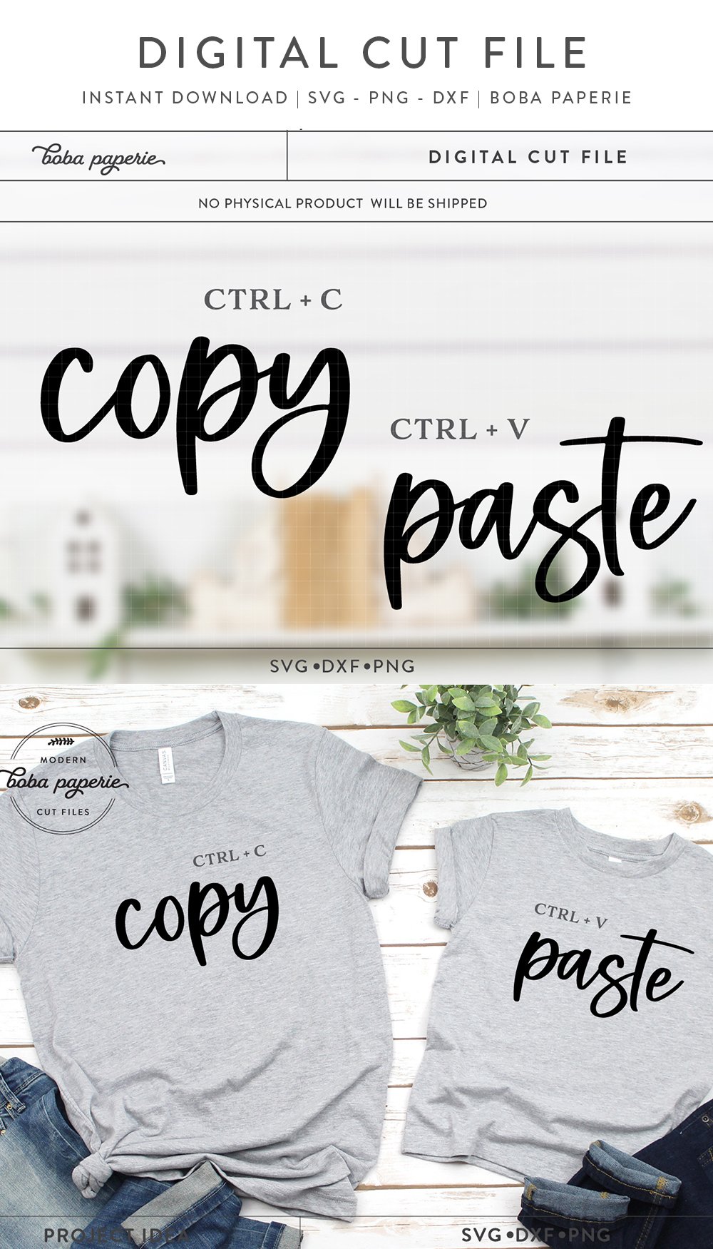 Copy Paste SVG | Mom and me | Dad and me matching shirts