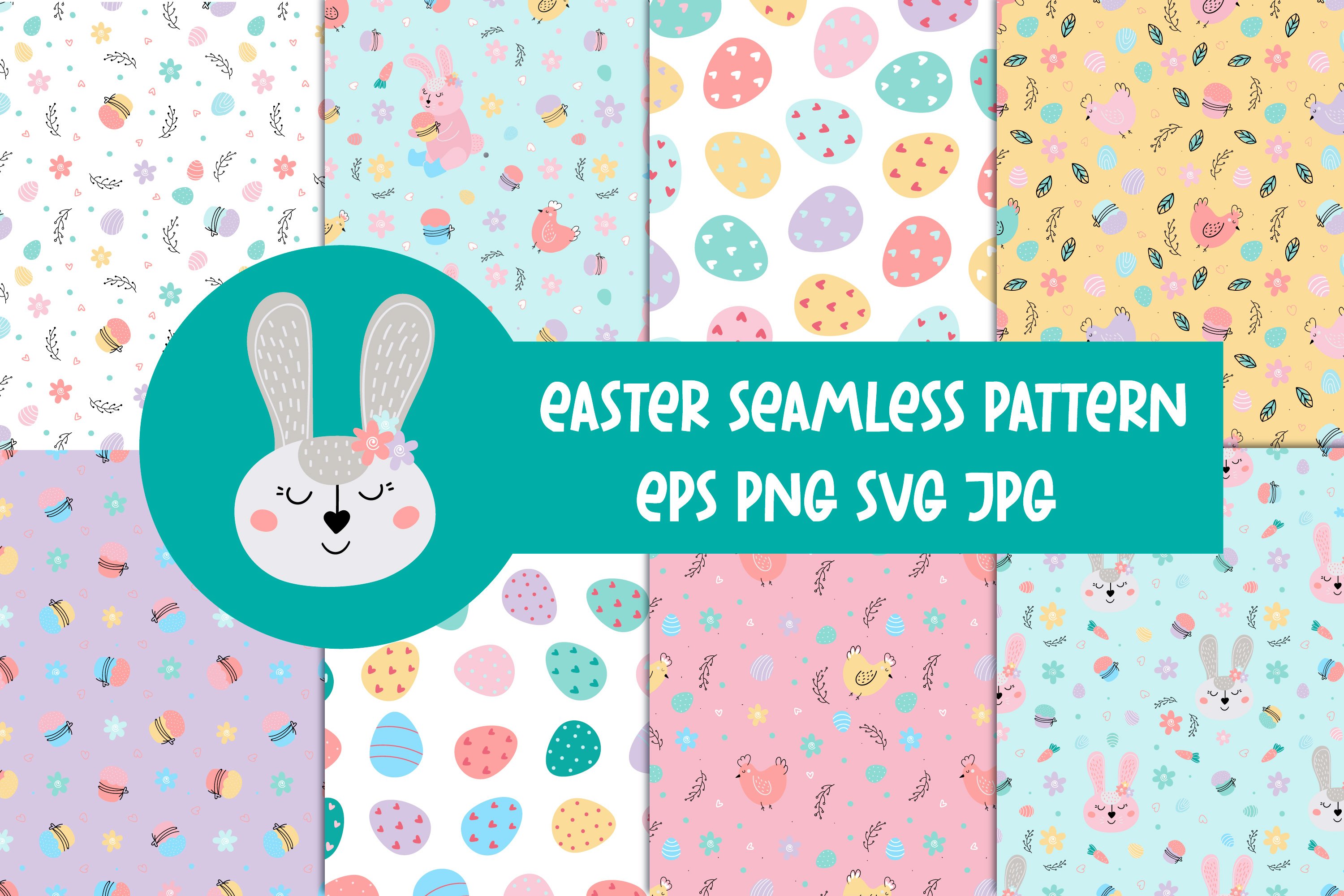 Easter seamless patterns | Easter digital paper