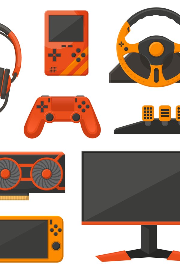 Video gaming equipment, joysticks, gaming chair, console and