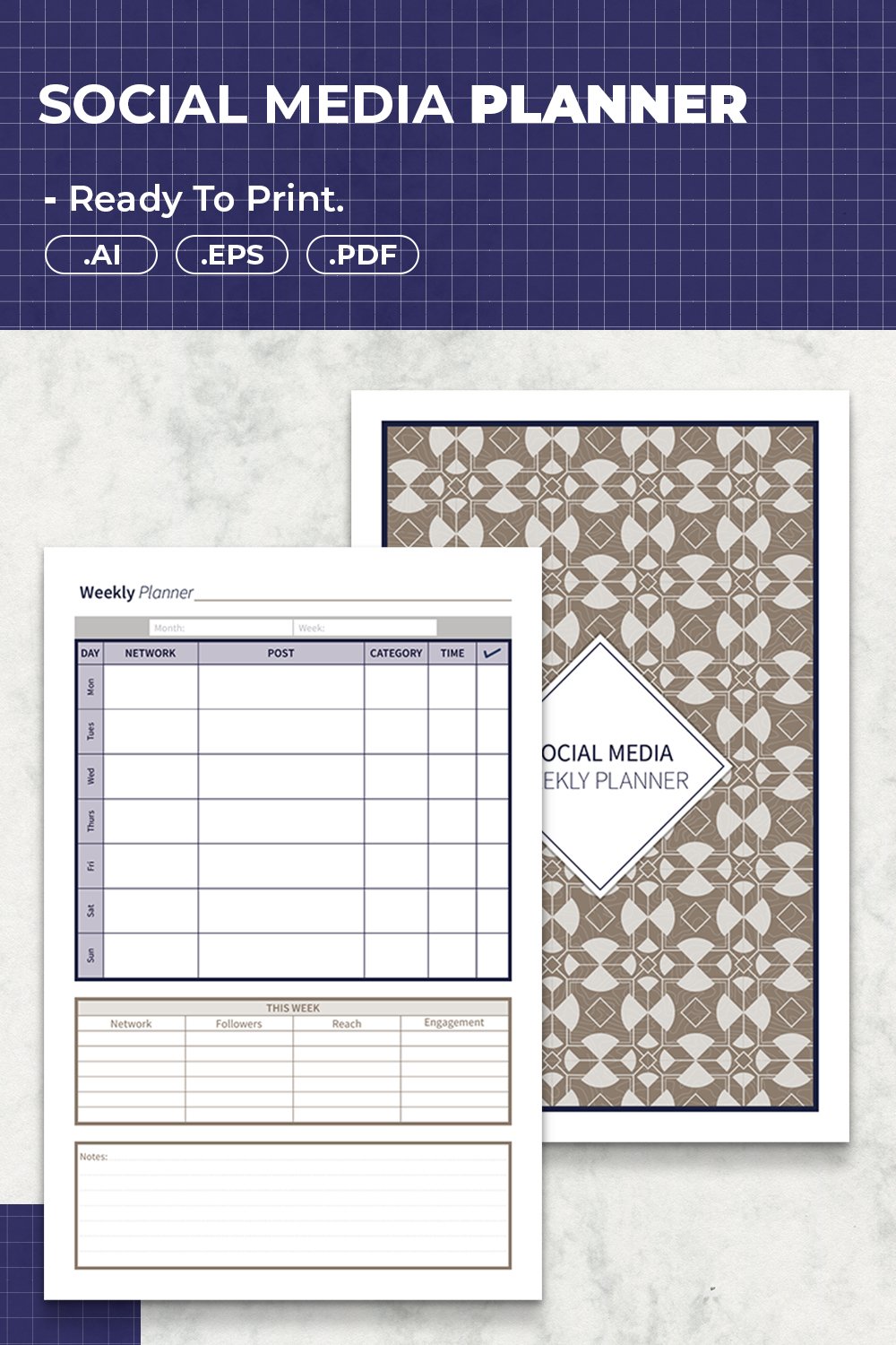 Social Media Weekly Planner (2459348)