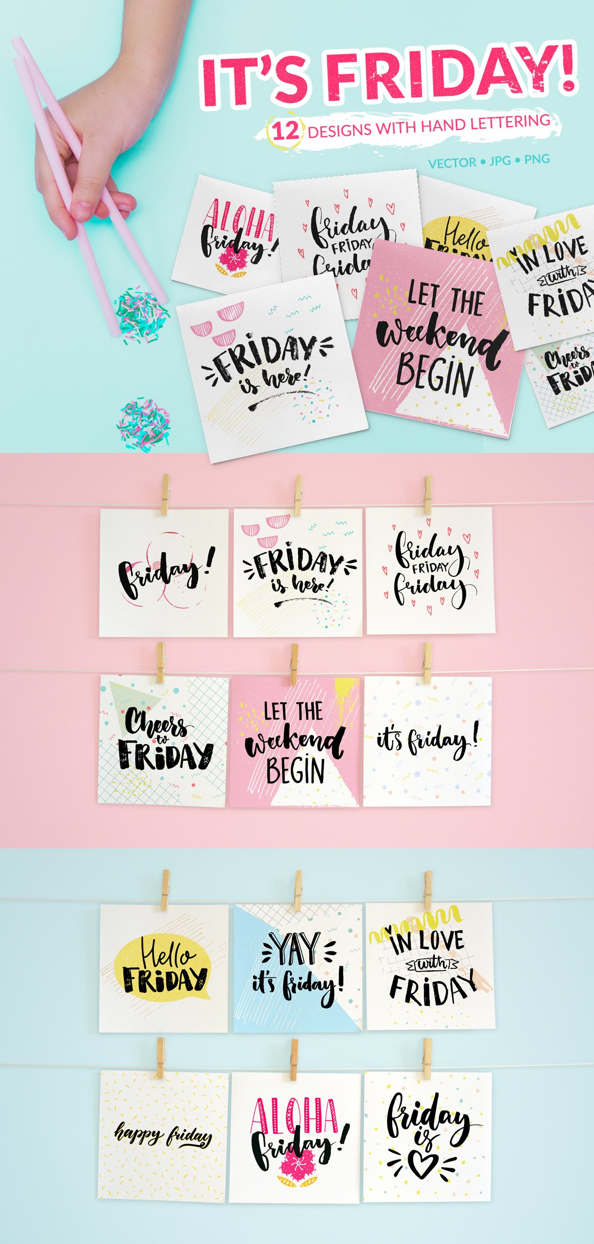 Friday - hand lettering sayings