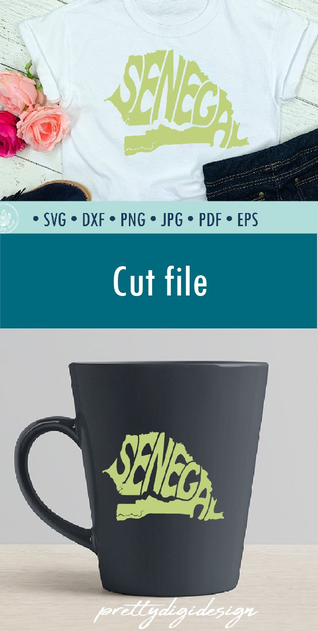 Senegal Cut File | Lettering Word Art