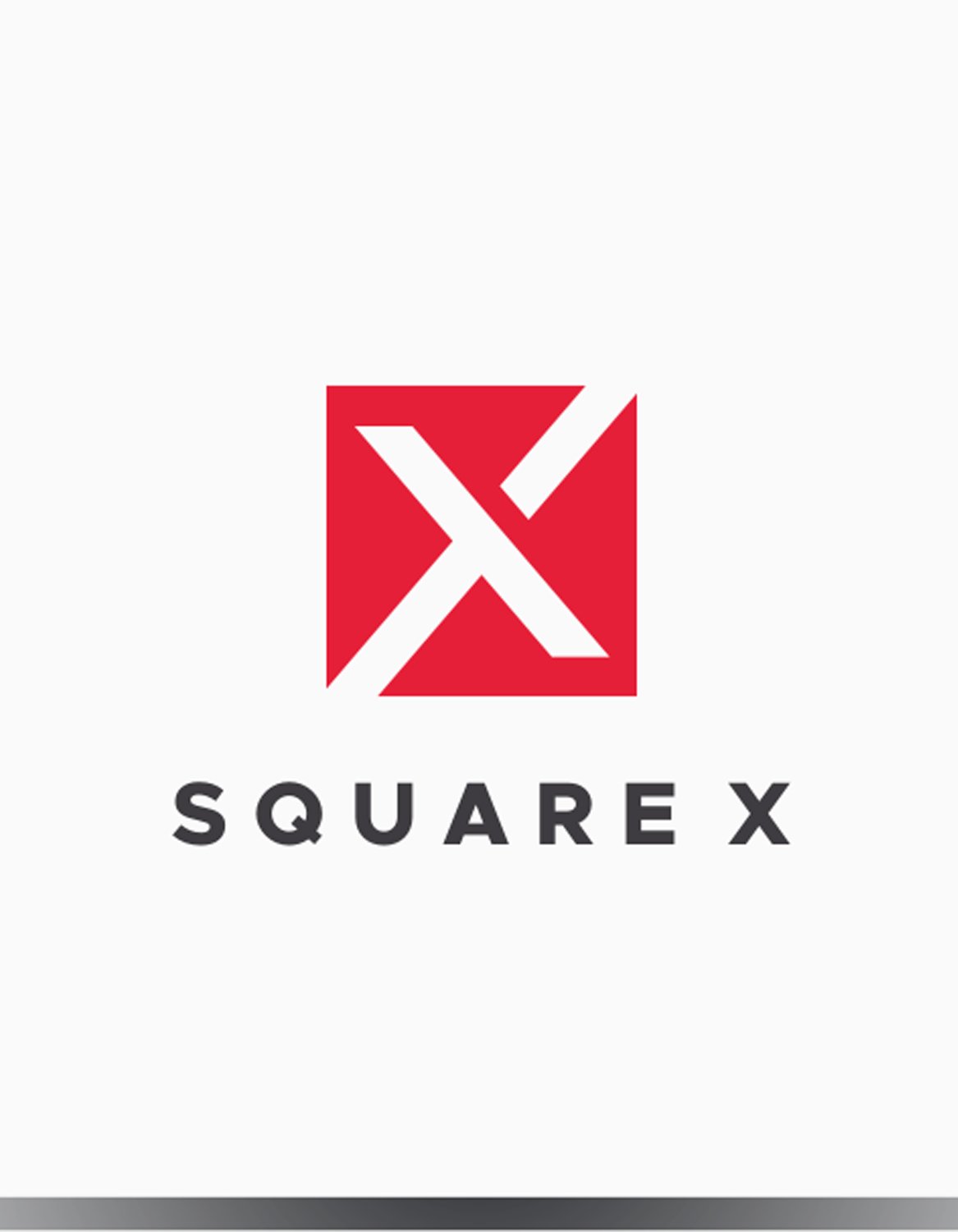 Square Letter X vector logo design - SVG file (3145136)