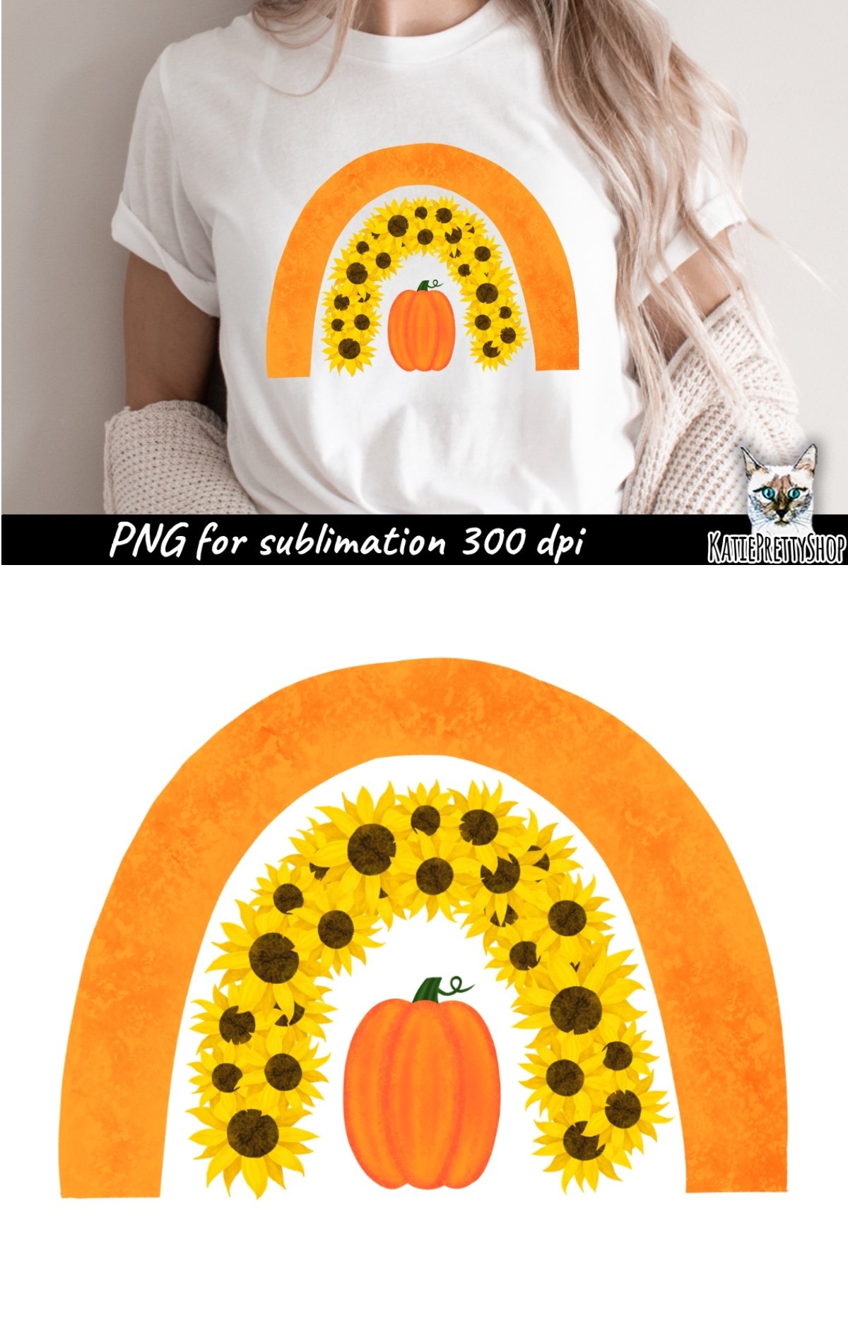 Fall Rainbow Png Sublimation Design (1546695)