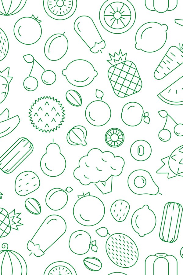 Seamless pattern fruit and vegetables