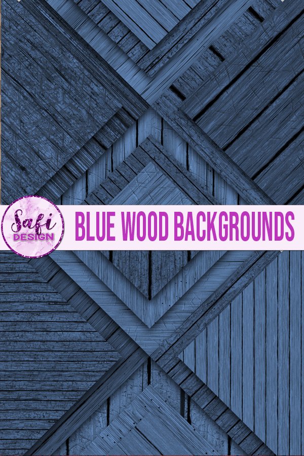 Sky Blue Rustic Wood Digital Paper Backgrounds