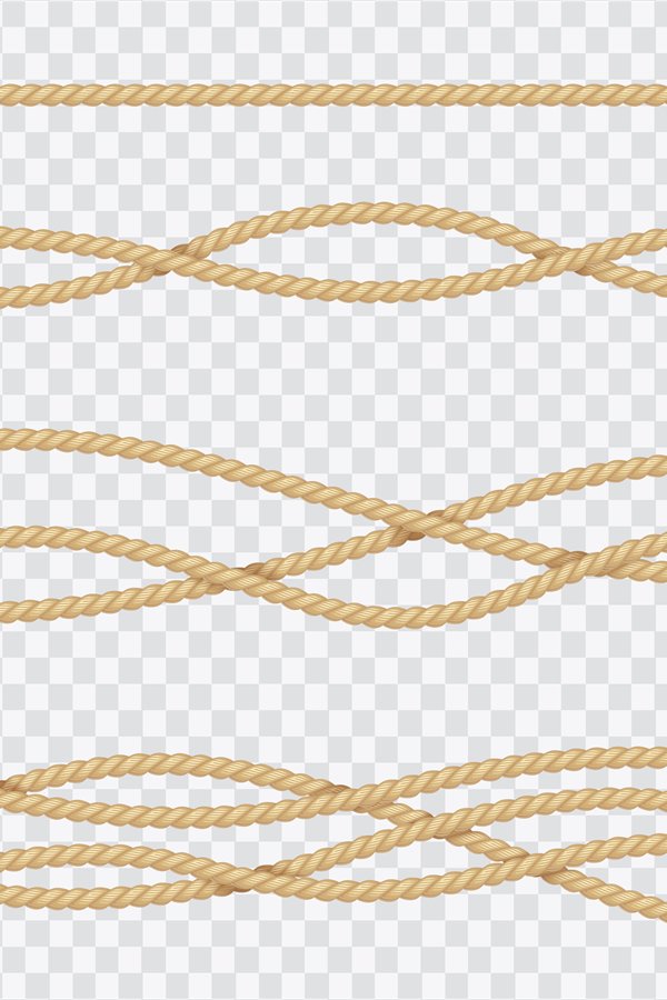 Realistic rope set. Nautical textured cords. Close up sailor