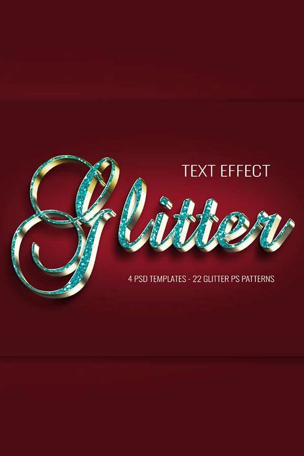 3D Glitter Text Effect - 4 PSD Templates-22 PS (1612449)