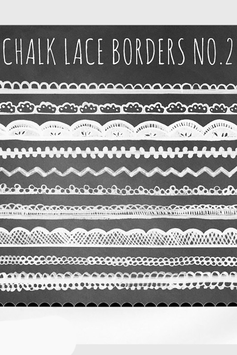Chalkboard clipart hand drawn digital chalk doodle borders