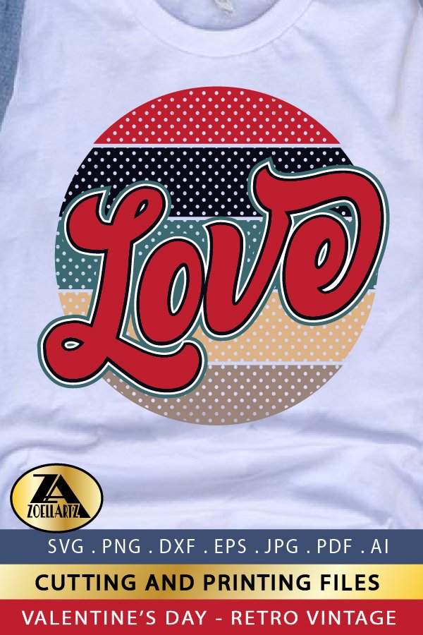 Valentines SVG RETRO VINTAGE SVG Valentines Day SVG Cut File