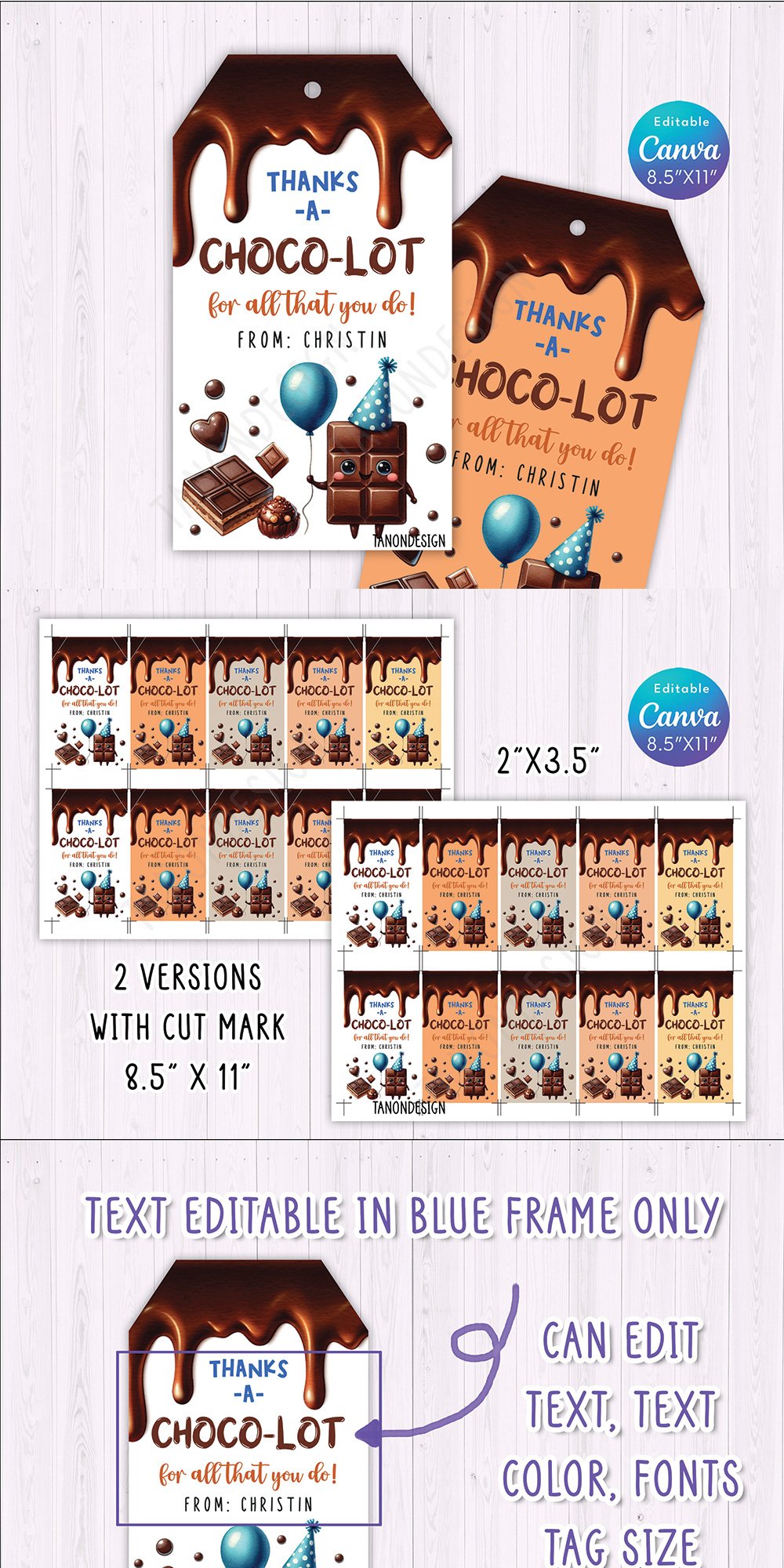 Editable Thanks a Choco Lot Thank - F0eebaca38fc8730c311da2802fdba7ea298caf5b12f357ab7ae2cd6aeda52cd