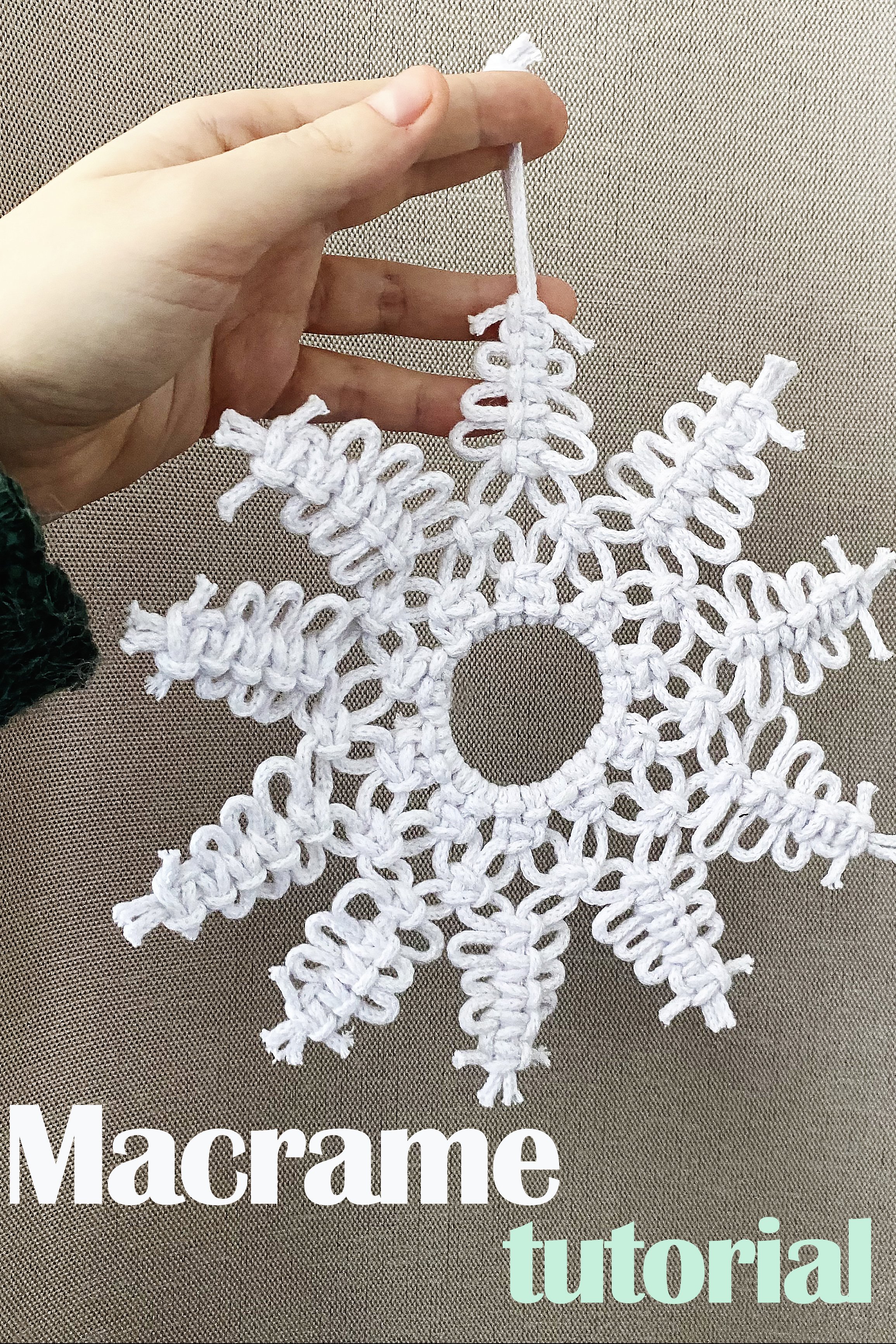 Macrame Snowflake Pattern Coaster Macrame Snowflake Coaster Pattern, Christmas PDF tutorial