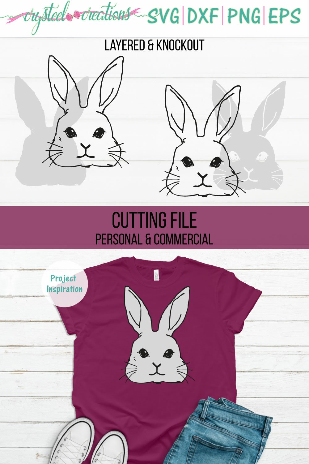 Svg Rex Rabbit Face Rabbit Face SVG, DXF, PNG, EPS