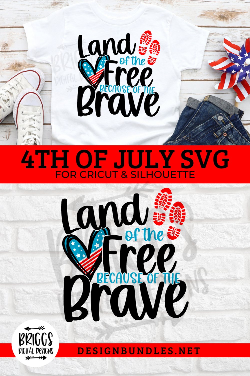 4th of July SVG | Land of the Free Because of the Brave