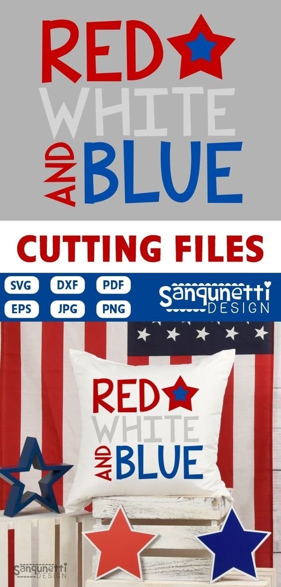 Red White and Blue | Patriotic SVG for 4th of July