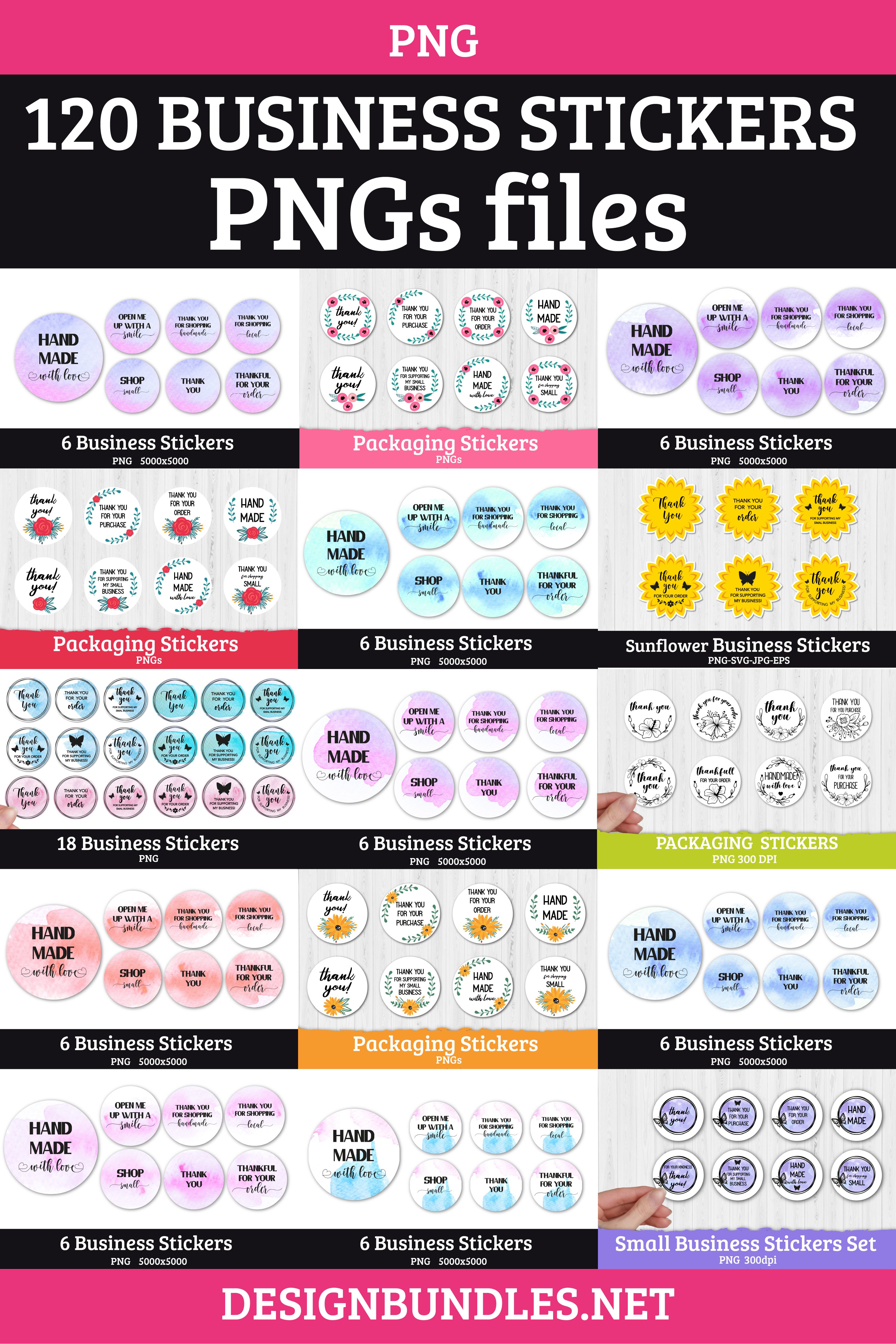 120 SUPER Small Business Stickers Pack, packaging labels PNG