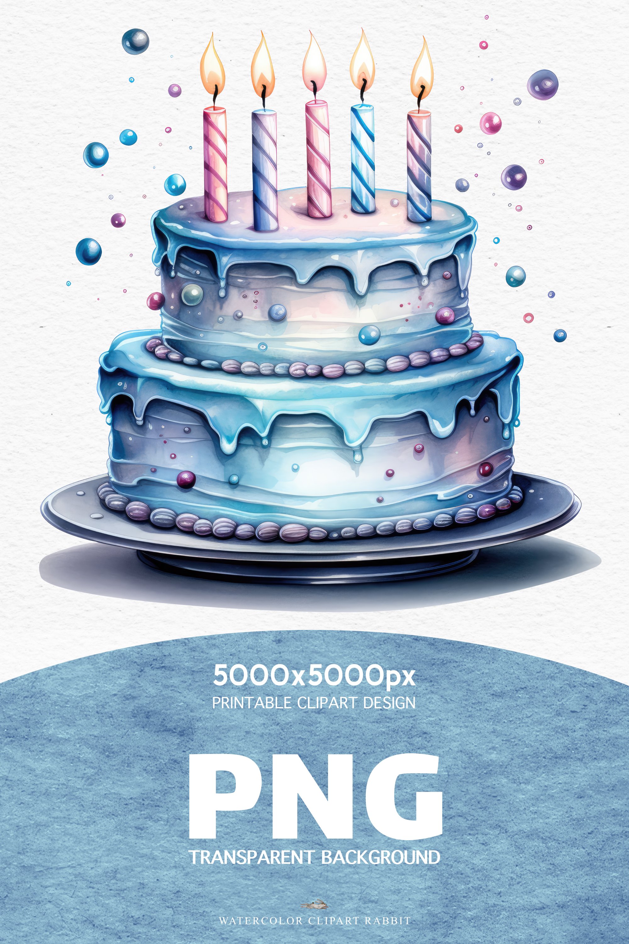 Blue Birthday Cake Clipart Bakery Food Sweets Boy Party PNG