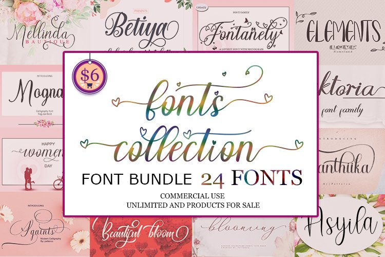 Font Bundle Collection Calligraphy 1498251