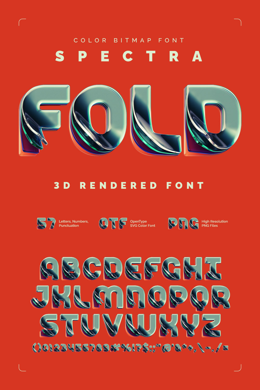 Spectra Fold - Color Bitmap Font