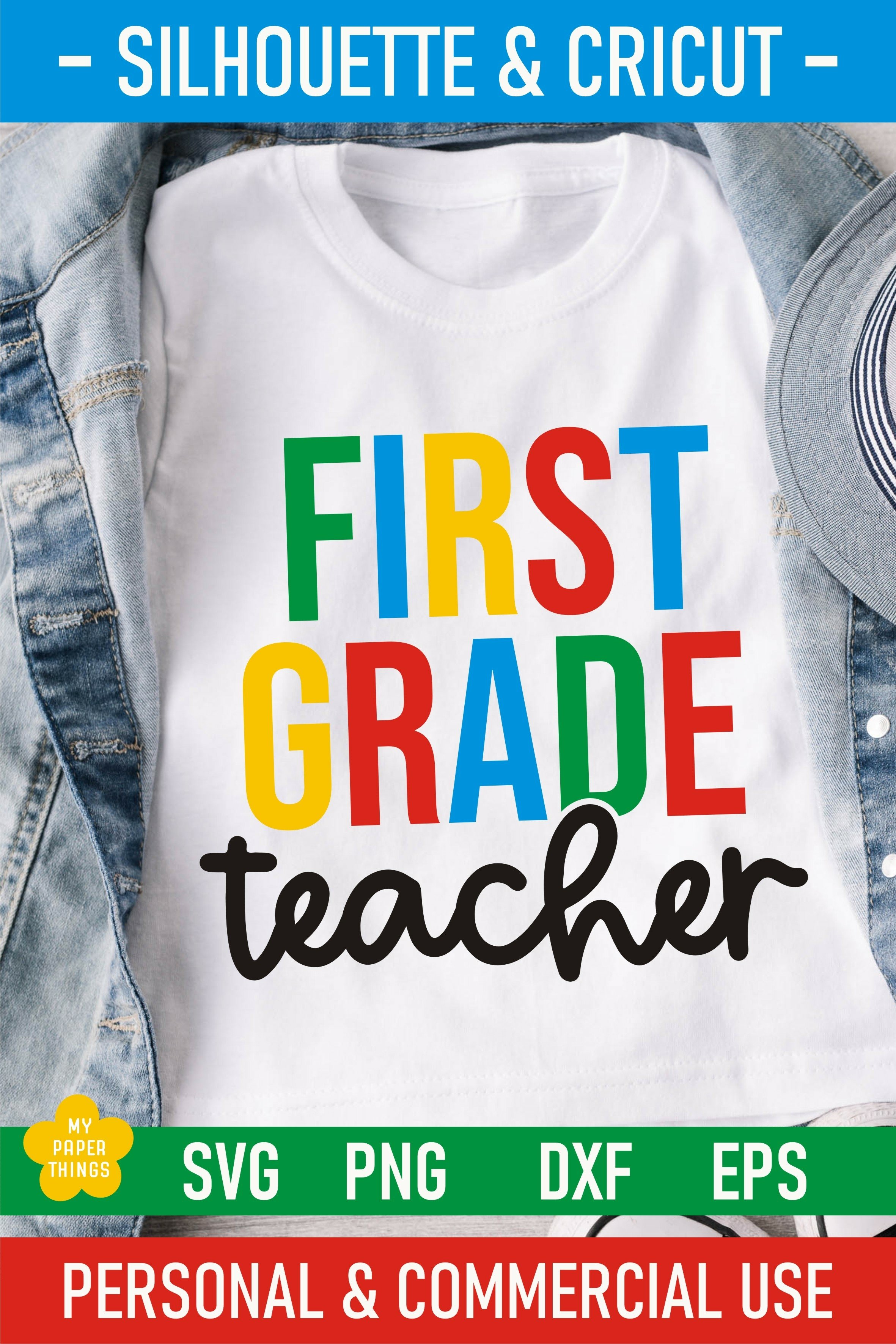 First Grade Teacher Svg, 1st Grade Svg, School Svg