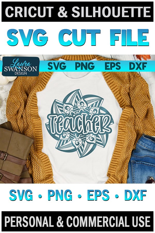 Teacher Mandala SVG Cut File - Mandala SVG (303654) | SVGs | Design Bundles